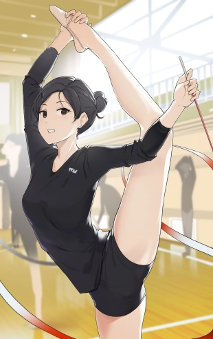 hentai The Rhythmic Gymnastics Girl Making Full Use of Her Flexibility During Sex